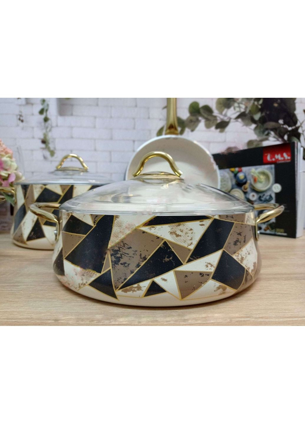 Набір посуду 3053-brown 7 предметів коричневий OMS (349222504)