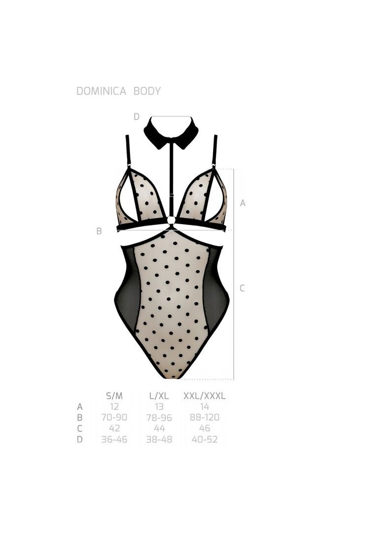 Боді з відкритими грудьми DOMINICA BODY beige CherryLove Passion бежевий еластан