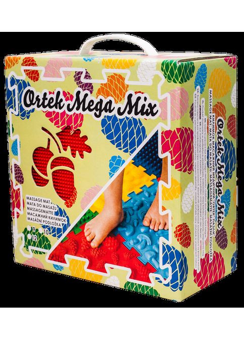 Коврик массажный "Мега Микс" 12 элементов 27x28 см Ortek (372128929)