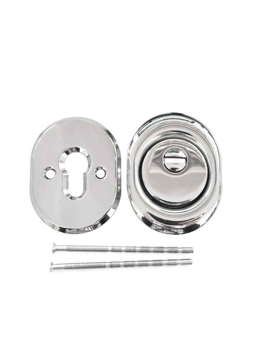 Комплект броненакладки 213 14mm с кольцом овальная CP хром (прошивная) Protect (322520523)