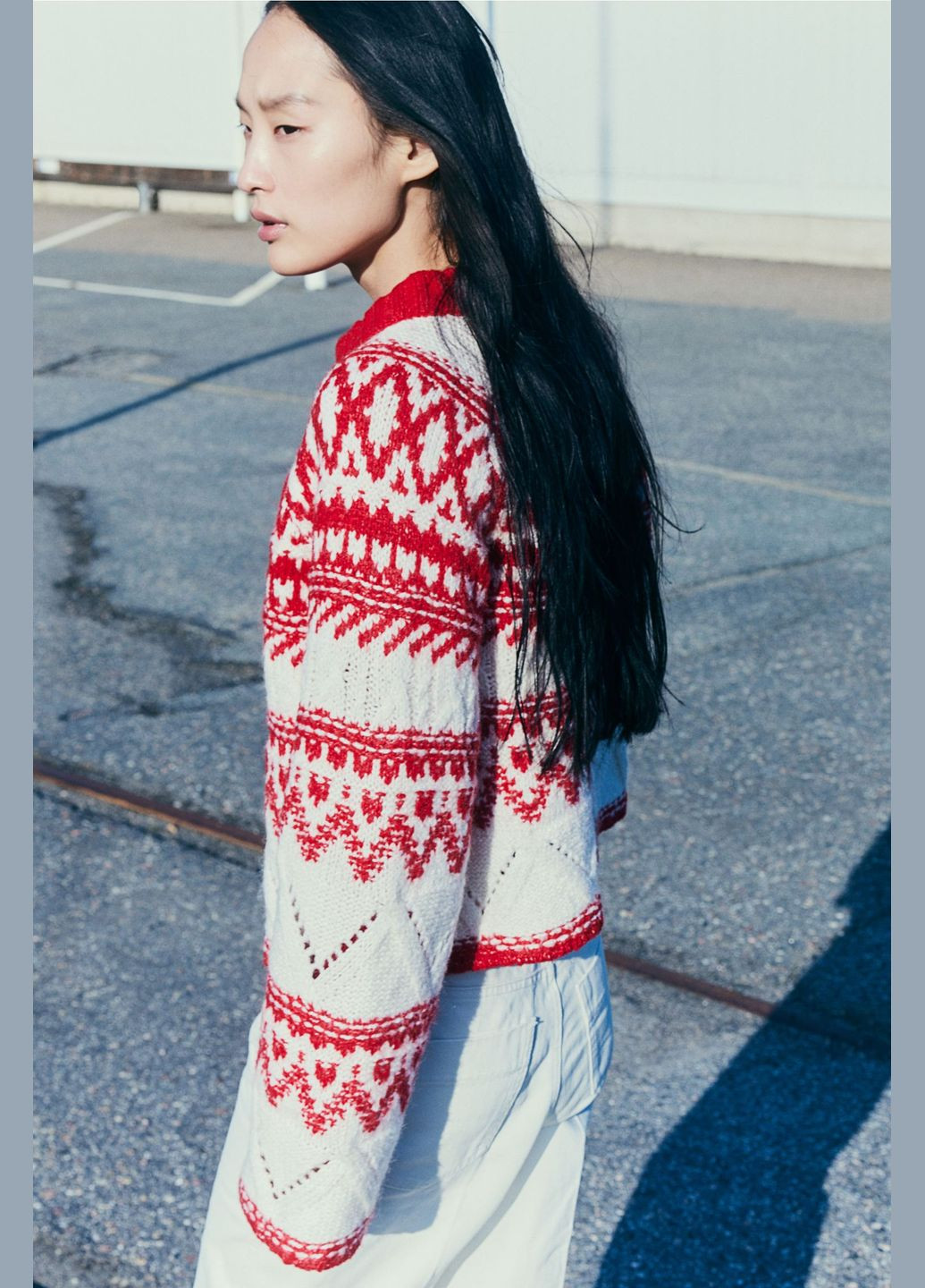 Комбінований демісезонний пуловер жаккардового кольору пуловер H&M