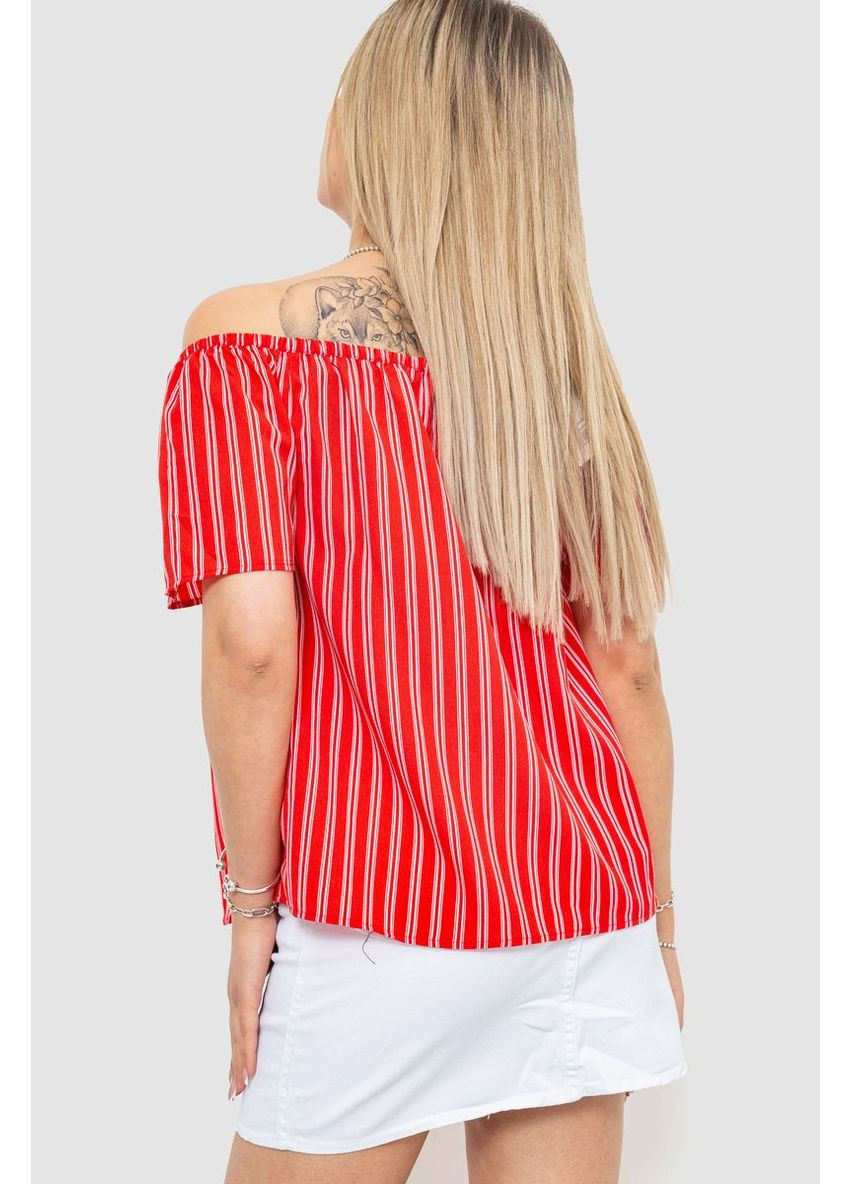 Красная блуза в полоску, 244r088-1 Ager