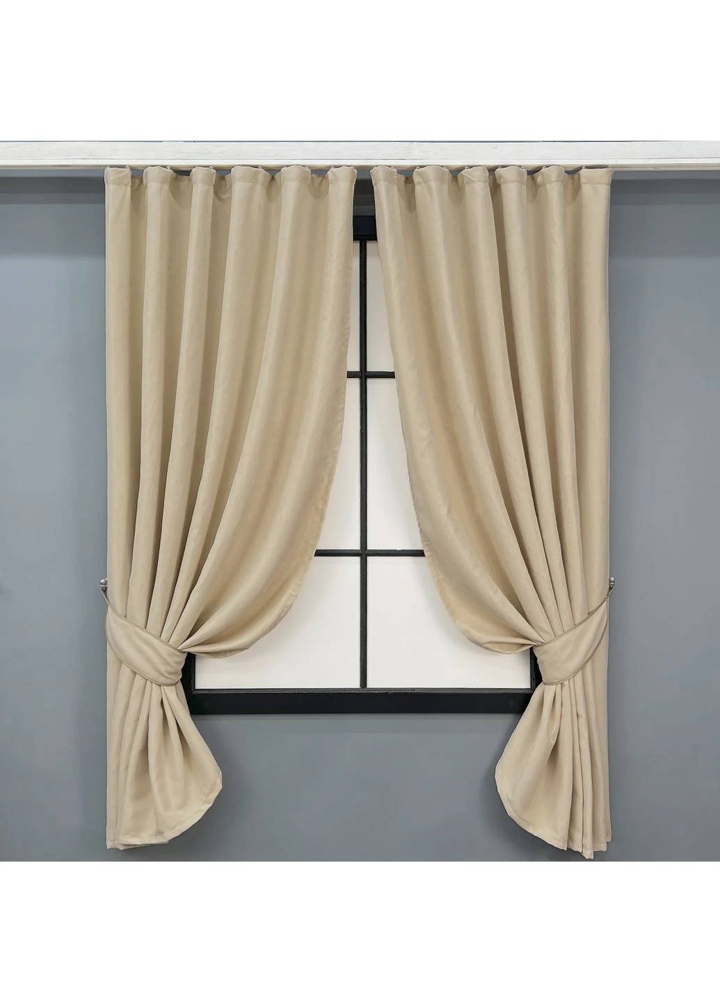 Комплект коротких штор Микровелюр Petek № 1826ш 140х170 см 2 шт (35-0435) VR-Textil (396314933)