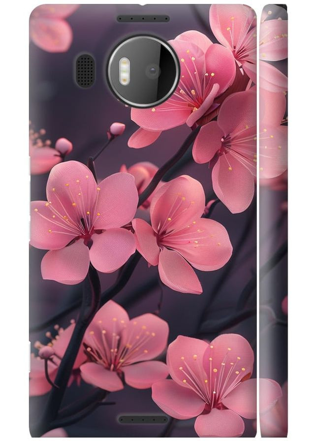 3D пластиковый матовый чехол 'Пурпурная сакура' для Endorphone Microsoft Lumia 950 XL Dual Sim (332210526)