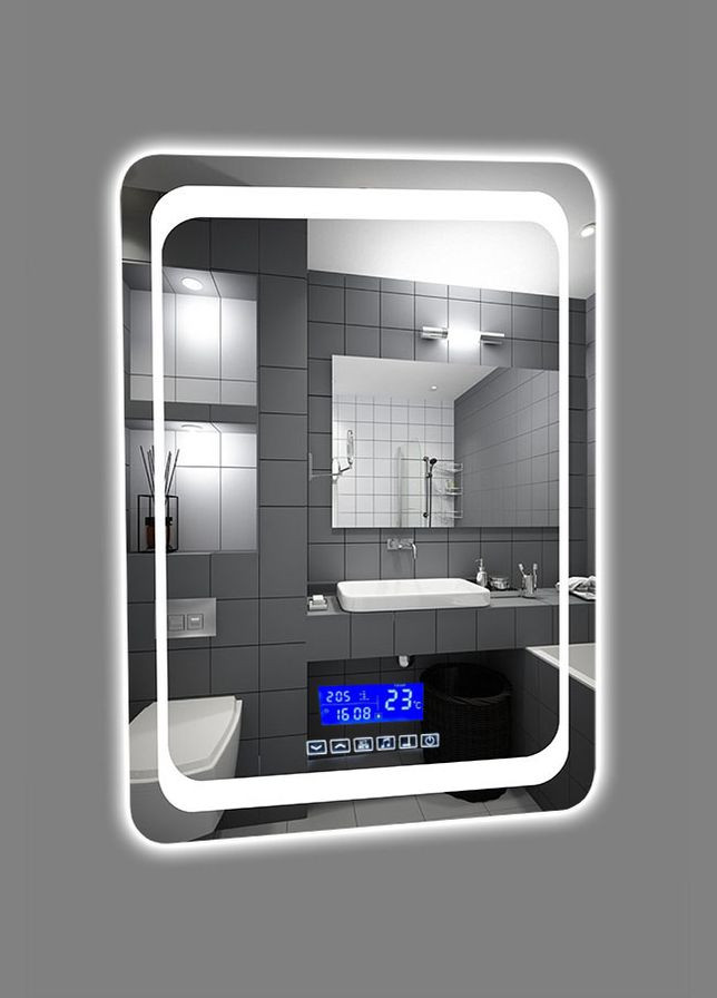 Зеркало Омега с LED- подсветкой (120 х 60) и Smart-блоком ХАСТ (302811124)