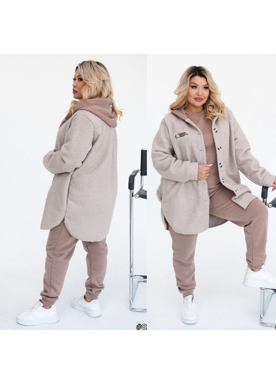 Костюм тройка тринитка на флисе брюки и кофта,барашек-рубашка Україна (361021573)