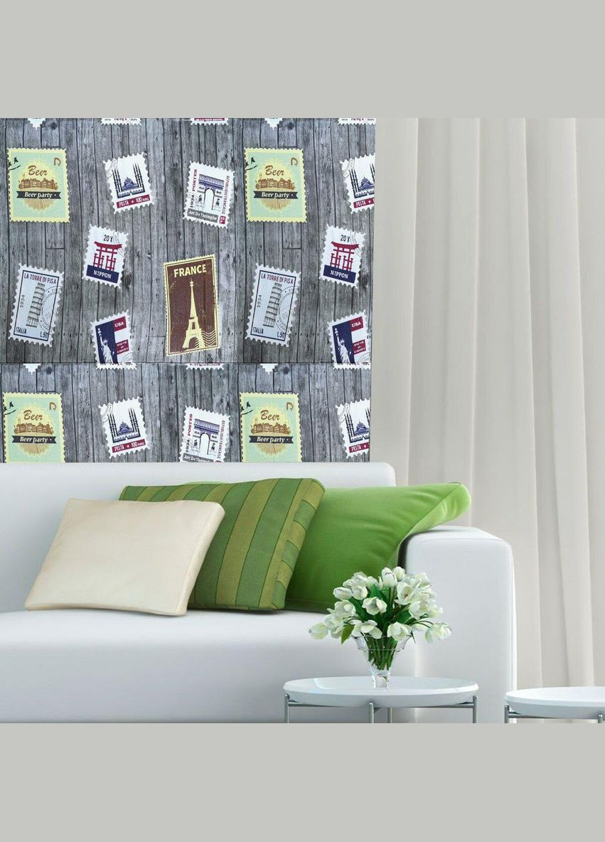 Самоклеющаяся 3D панель почтовые марки 700х700х4мм (091) SW-00001152 Sticker Wall (329894839)