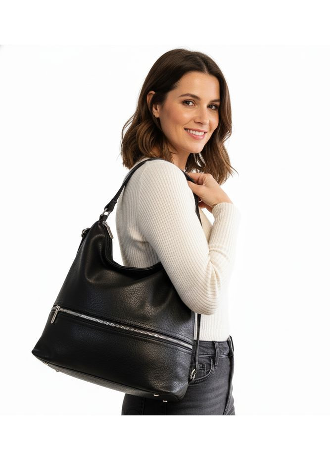 Сумка женская хобо черная (№133) No Brand (369105031)