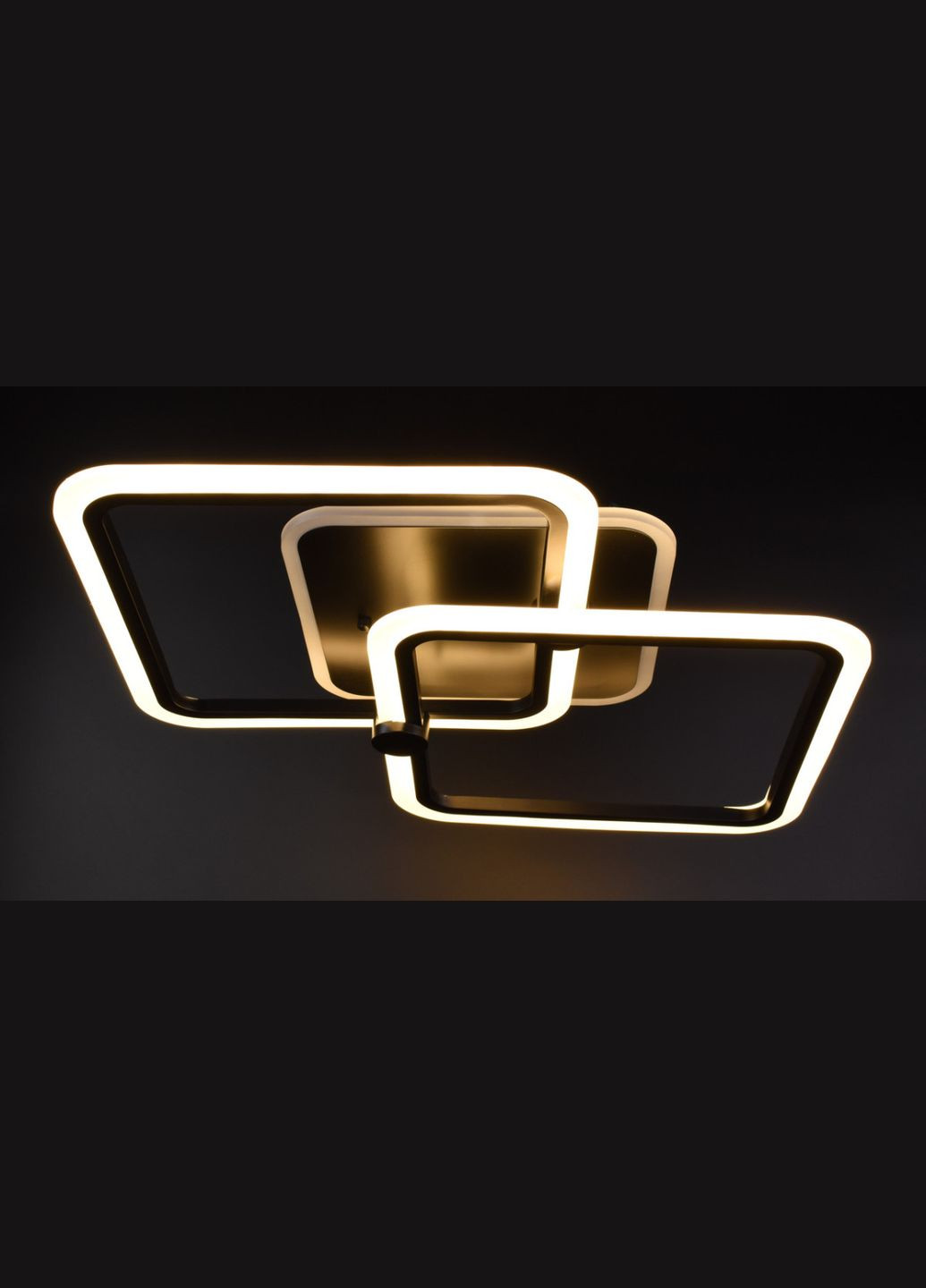 Люстра светодиодная потолочная LED светильник для квартиры на потолок лэд с пультом 25950 Черный 10х41х63 см. Sunnysky (364760458)