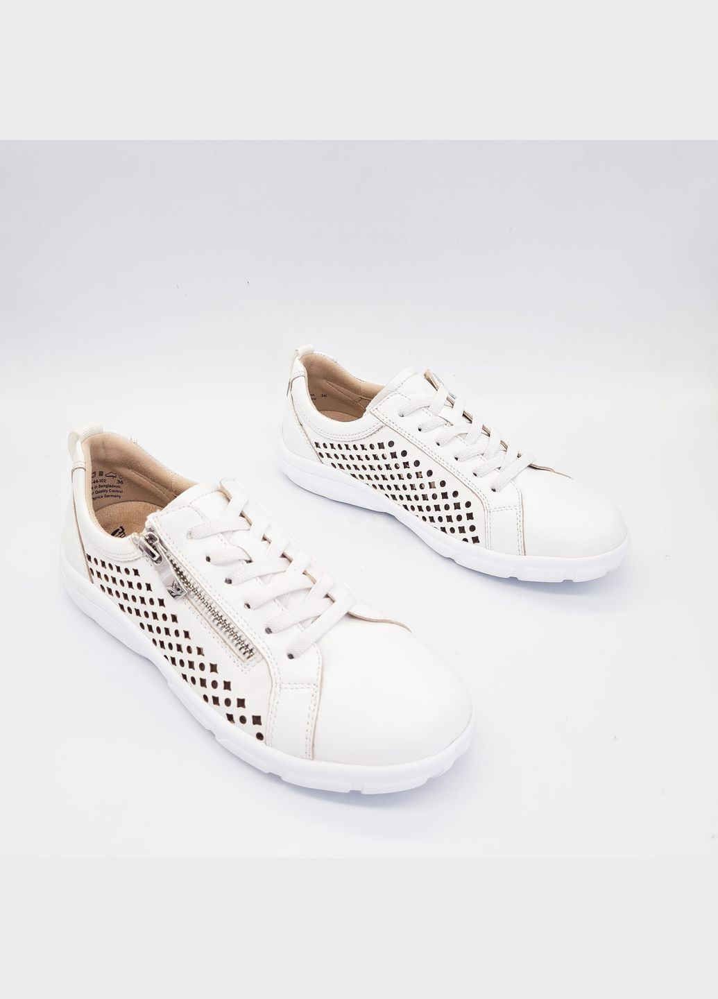 Белые кеды (р) кожа 0-1-1-9-23503-44-102 Caprice