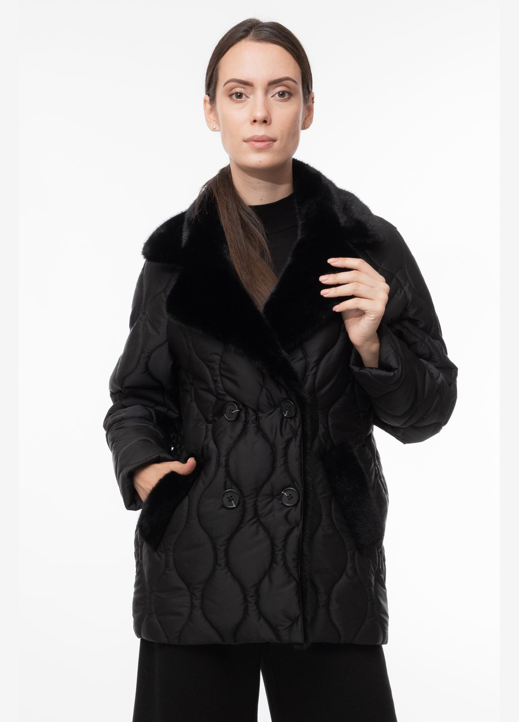Чорна зимня куртка чорний зима повсякденний Alberto Bini