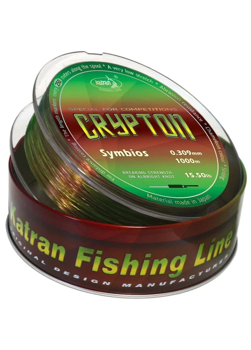 Леска Crypton Symbios 1000м (neon/brown) 0.309мм 15.5lb/7.03кг Katran (395942206)