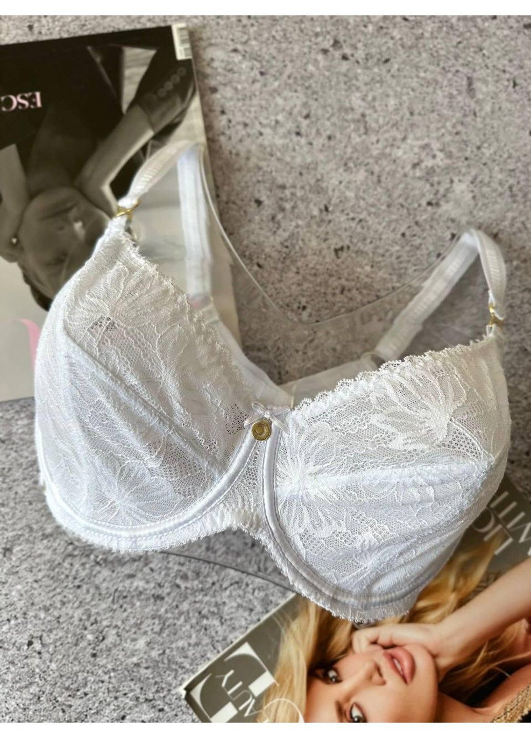 Білий бюстгальтер з м’якою чашкою без поролону на кісточках білий Lanny Mode