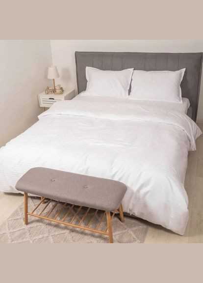 Простынь сатин страйп - 200x220 Белая Viluta (316450824)