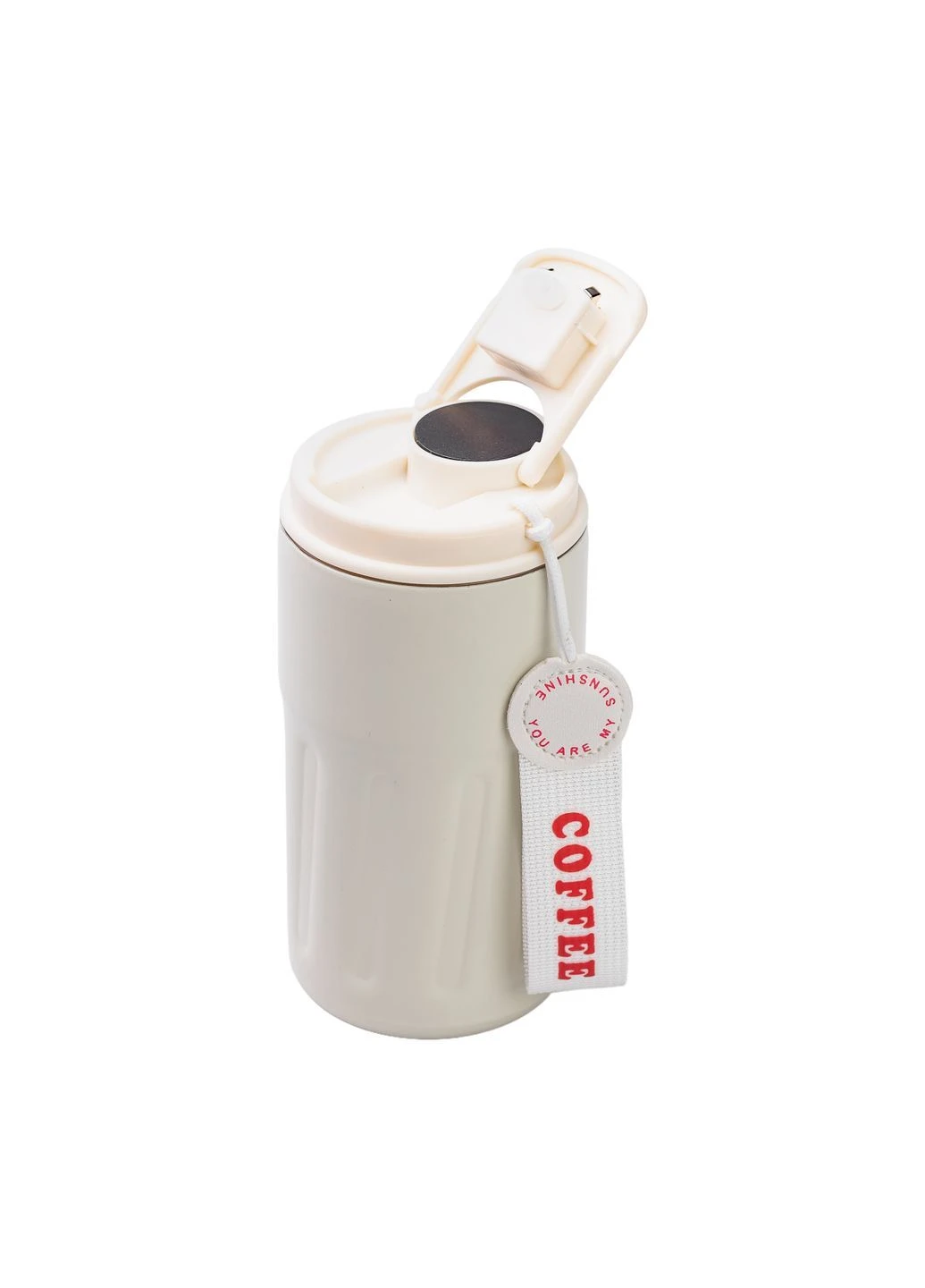 Термокружка Coffee 500 мл с датчиком температуры, белый Yiwu HP-14-10W No Brand (363978553)