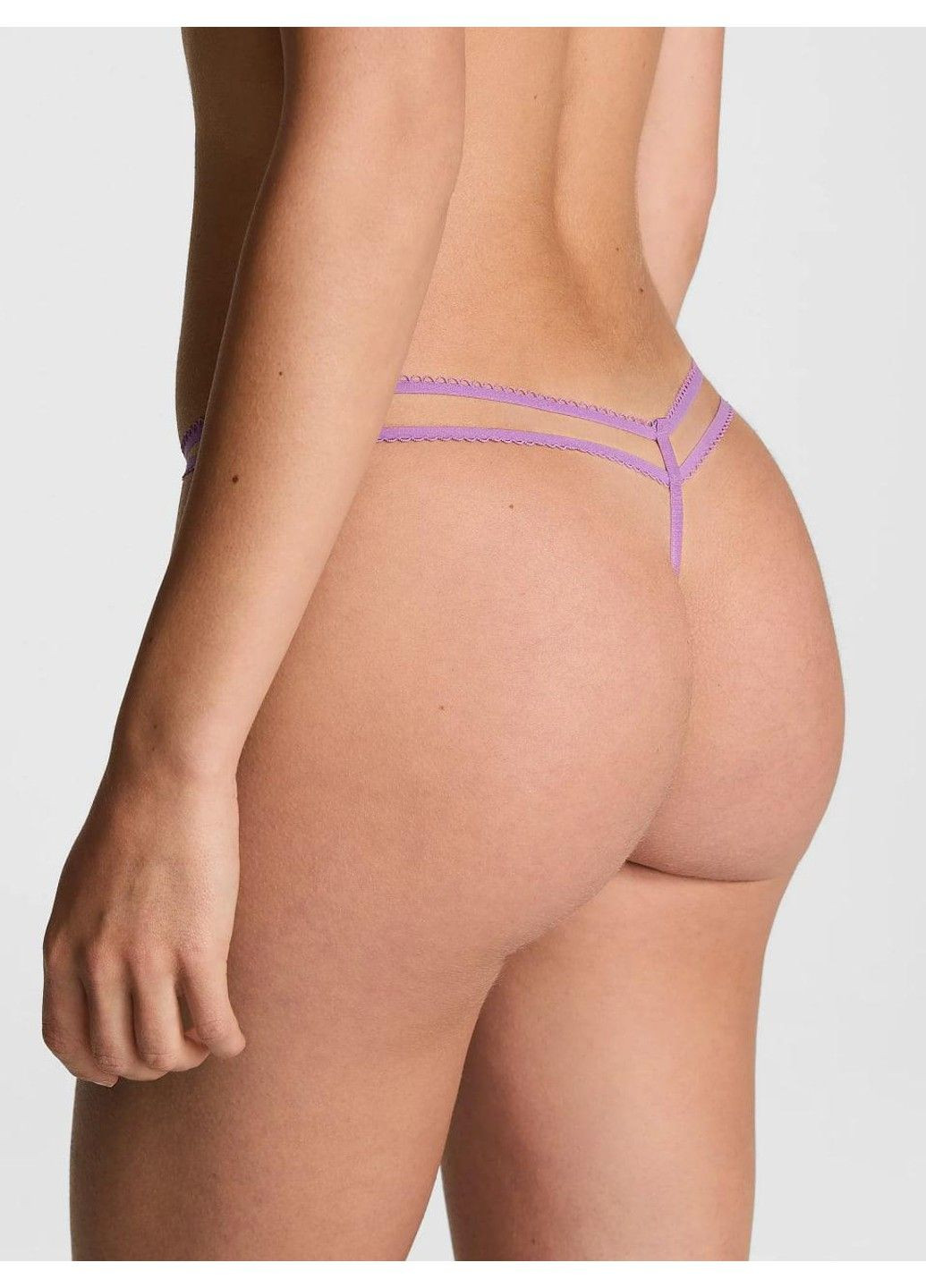 Трусики-стринги женские PINK Wink V-String Panty фиолетовые Victoria's Secret (348781154)