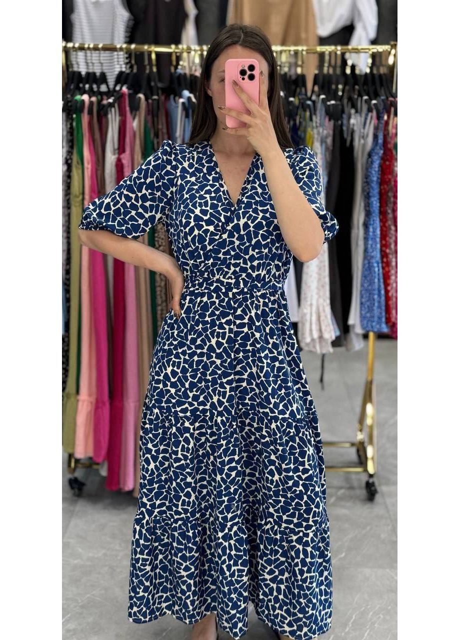 Синя стильна сукня в яскравих літніх дизайнах Luna