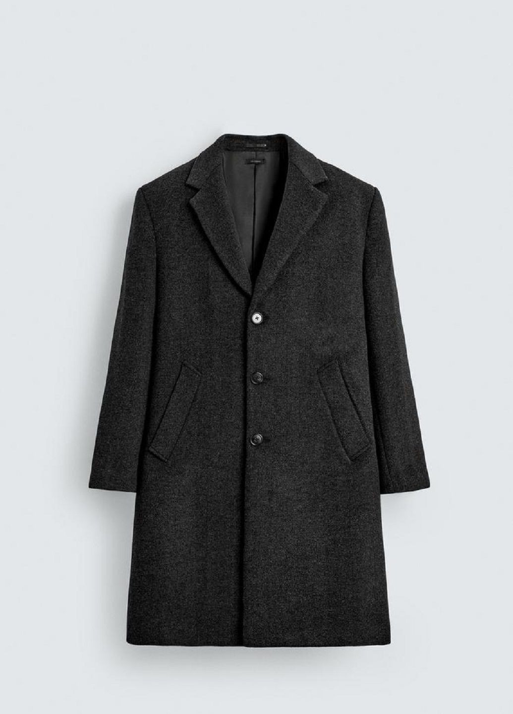 Темно-серое демисезонное Пальто Zara