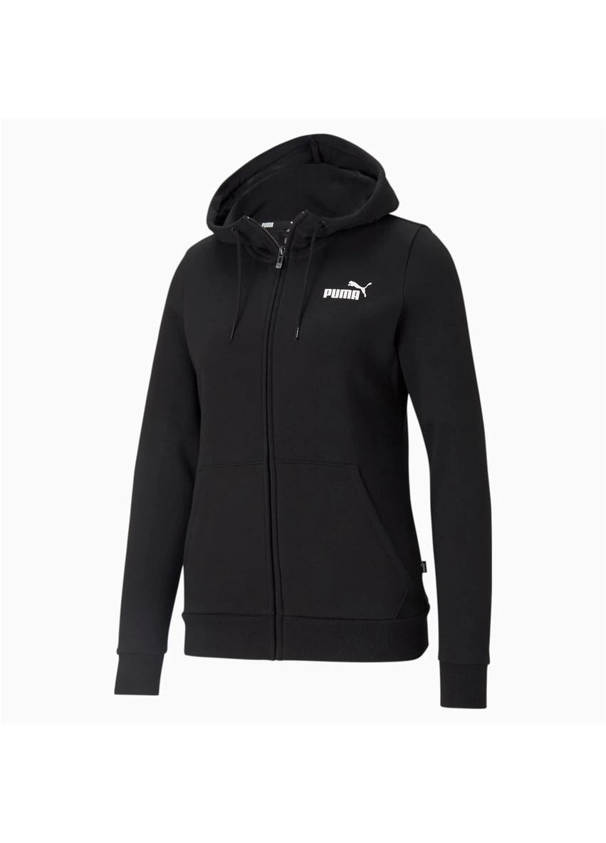 Толстовка Essentials Full-Zip Hoodie Black 586811-01 Puma (397851218)