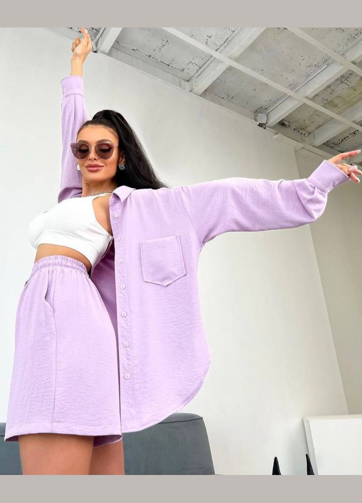 Женский лавандовый костюм No Brand (332807816)