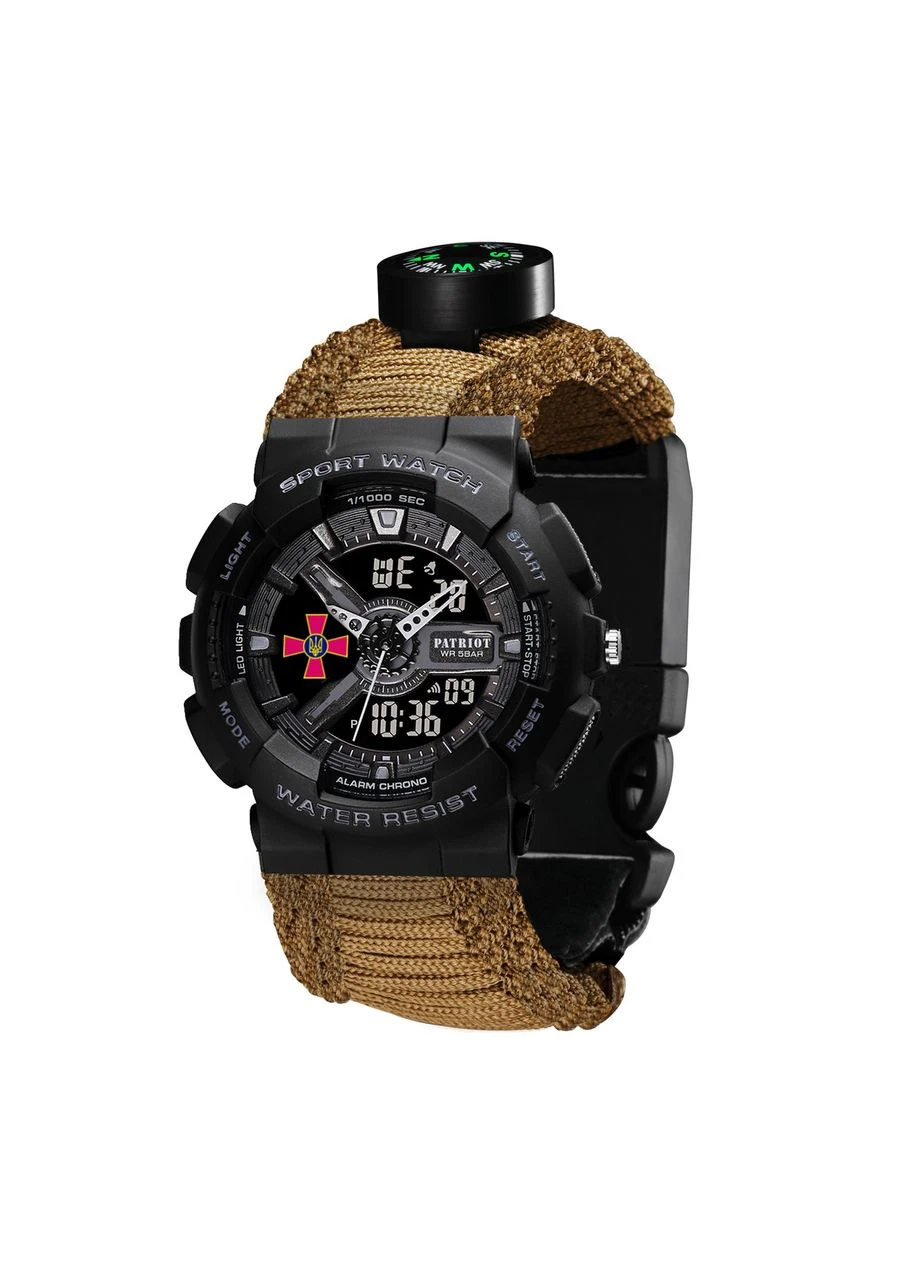 005BKSU ЗСУ Чорні Паракордовий ремінець Khaki + Коробка No Brand (387401059)