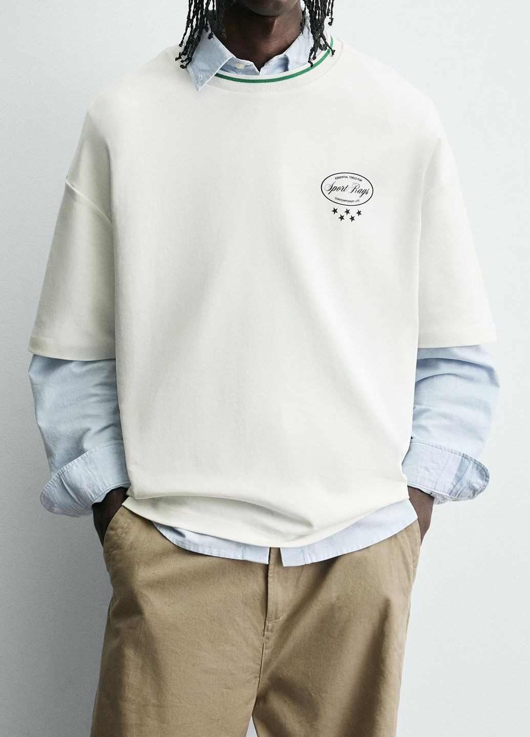 Комбинированная футболка Zara