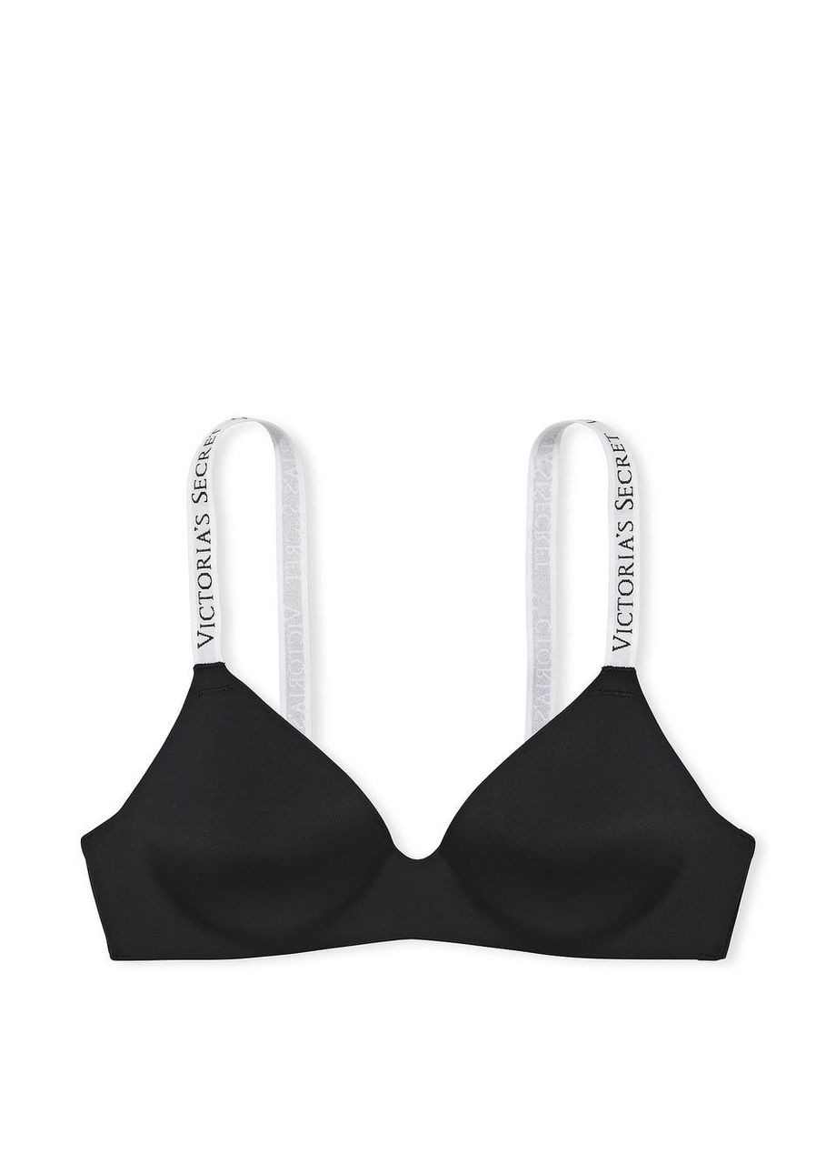 Чёрный бюстгальтер lightly lined wireless bra 70b чорный Victoria's Secret