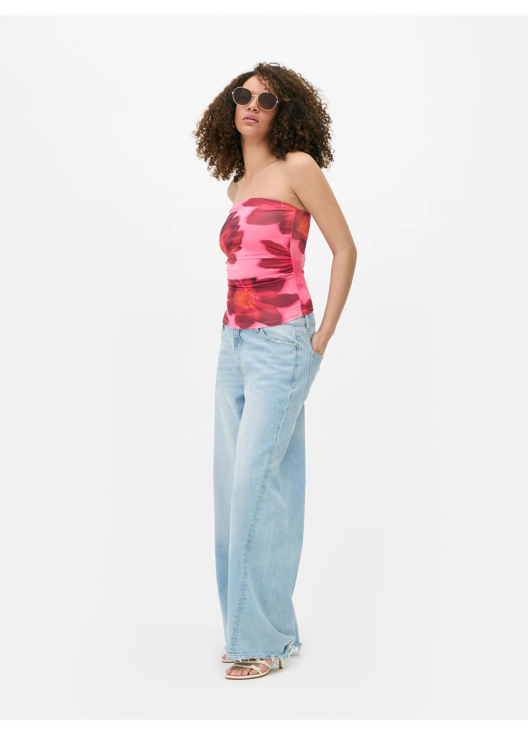 Топ лето,розовый в узоры, Primark (397857901)