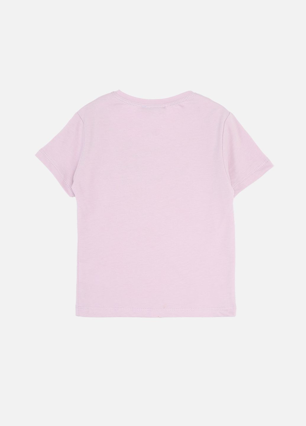 Сиреневая летняя футболка с коротким рукавом для девочки цвет сиреневый cb-00277060 No Brand