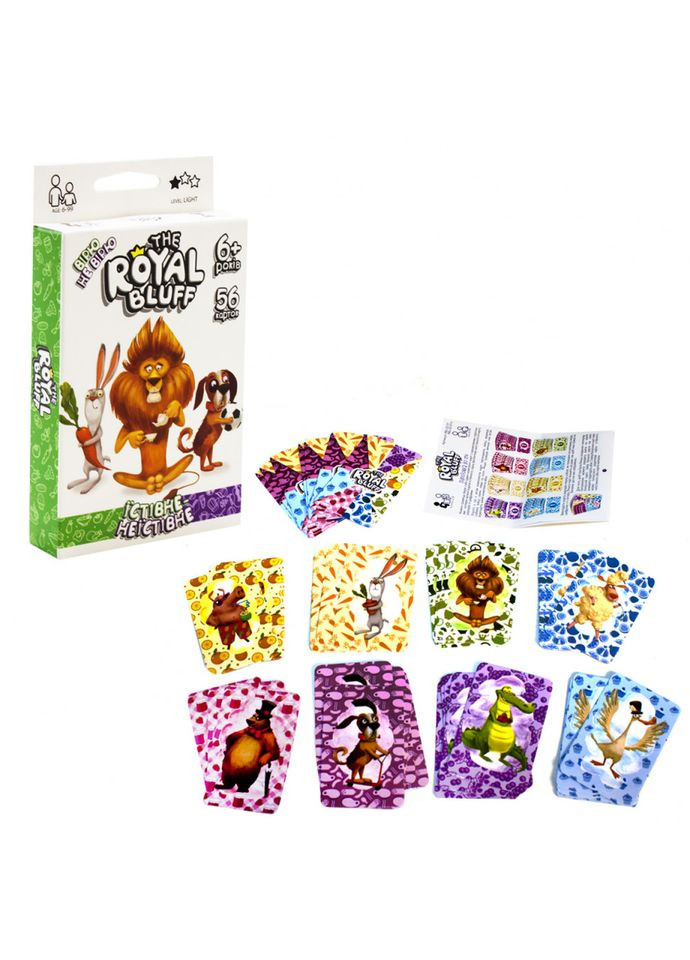 Дитяча карткова гра "The ROYAL BLUFF їстівне-неїстівне" RBL-02-01U укр. мовою Danko Toys (316268065)