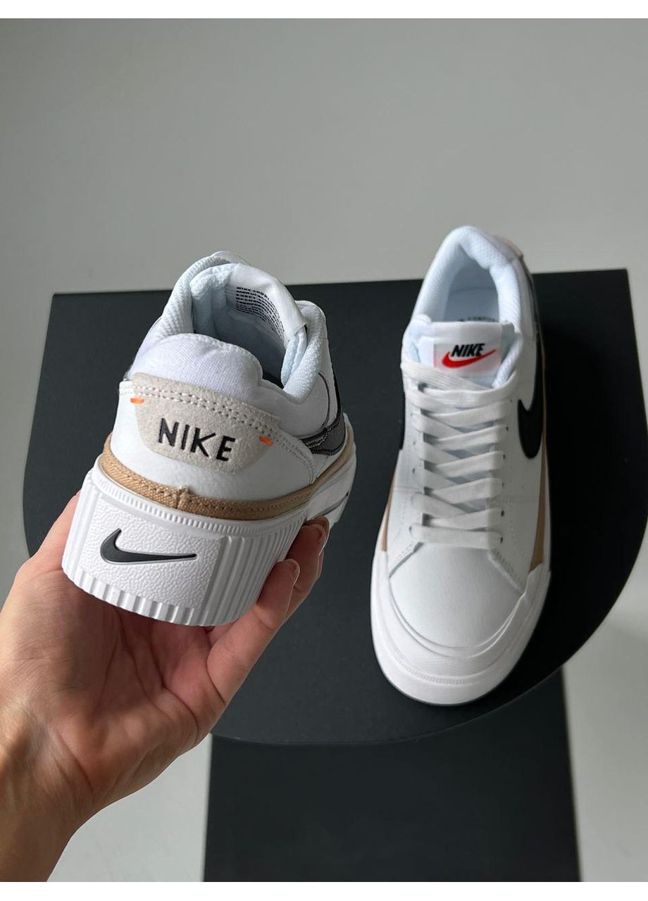 Білі Осінні кросівки чоловічі nike court legacy lift white найк коурт легасі No Brand
