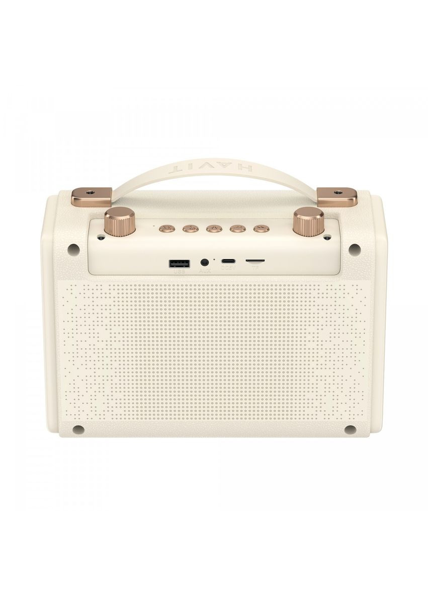 Портативна ретро колонка караоке SK823BT 16W RGB Beige Havit (361440418)