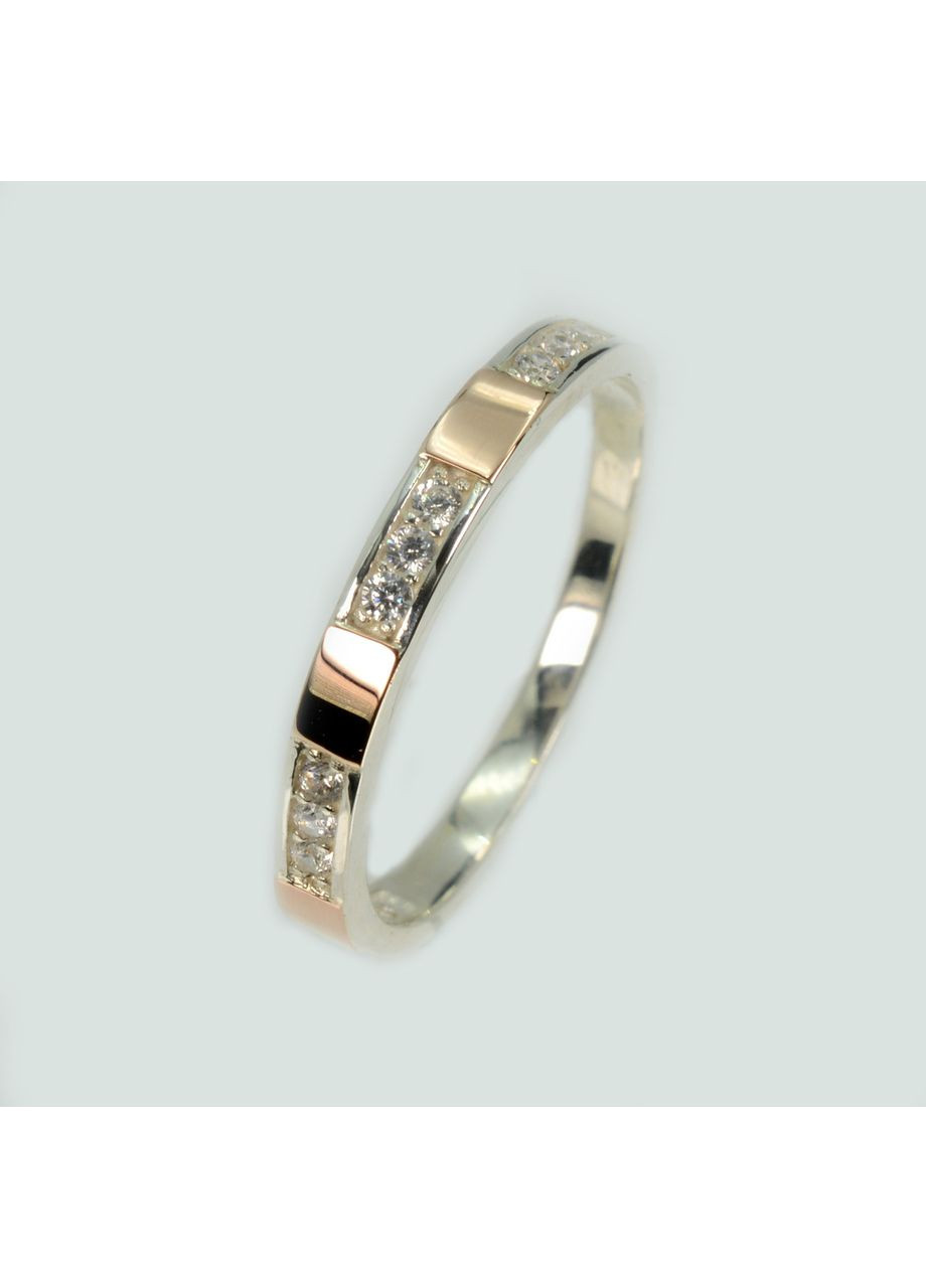 Серебряная кольца с золотыми накладками Silver Style (367113139)