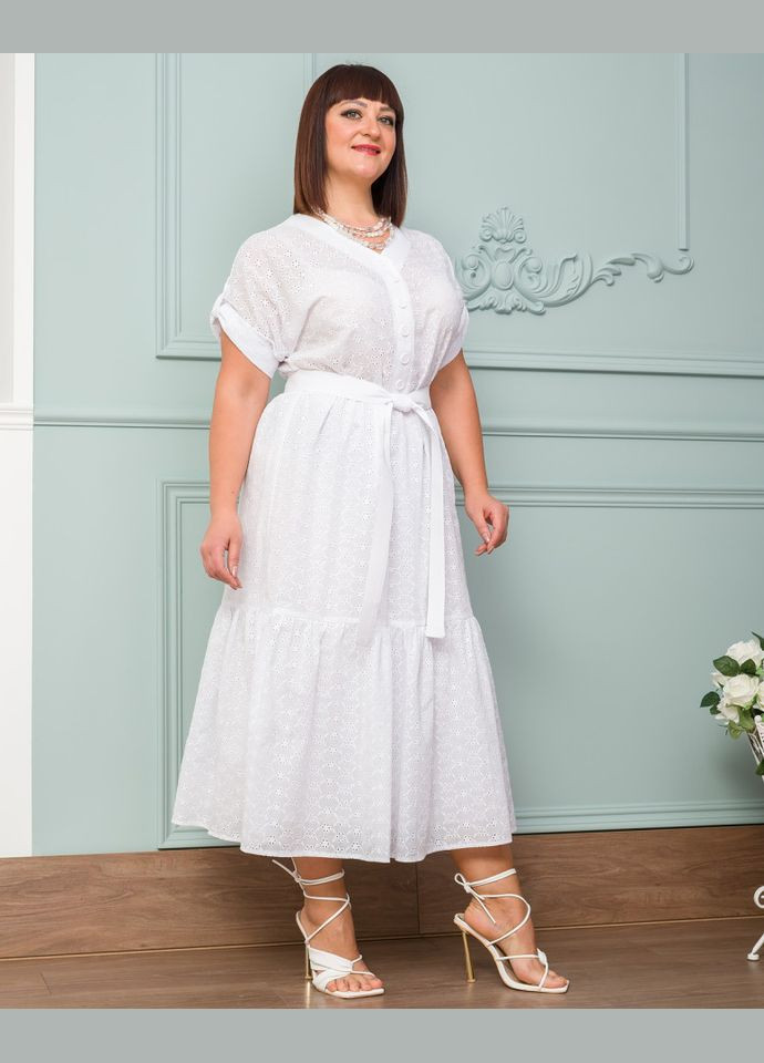 Белое платье 14563-5 Alenka Plus