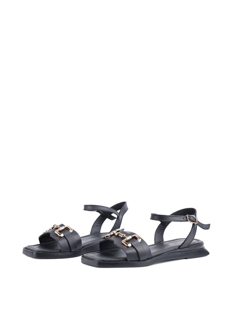 Черные женские сандалии m-386 черный кожа. Attizzare