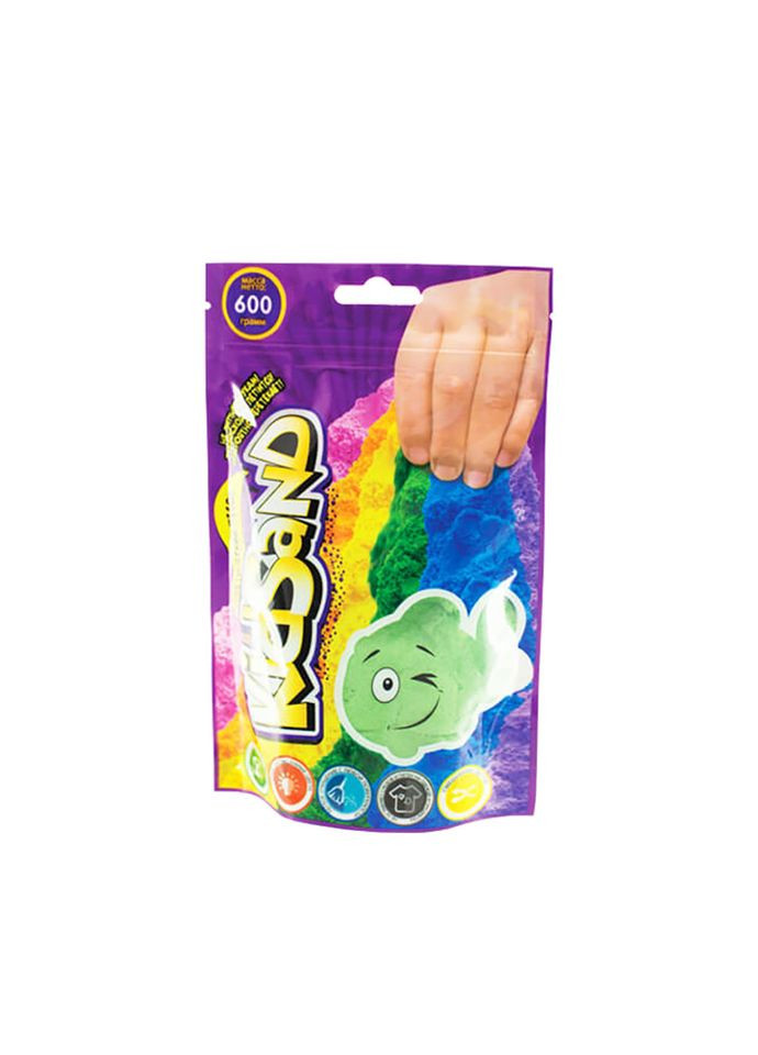 Кинетический песок "KidSand" KS-03-02 пакет 600 гр Зеленый Danko Toys (304406221)
