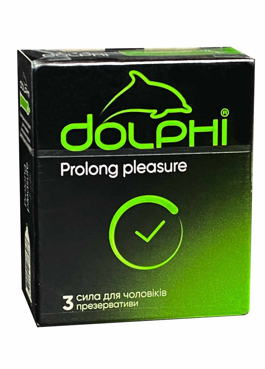 Презервативы Долфи пролонгирующие 3шт Dolphi Prolong Pleasure 3 (301940893)