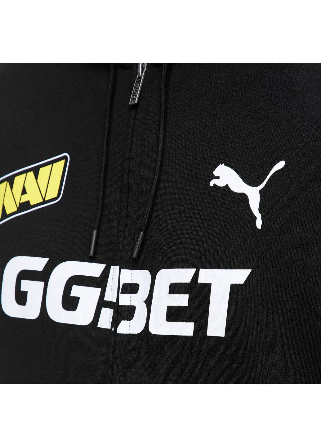 Черная демисезонная толстовка navi m’s fz hoody tr Puma