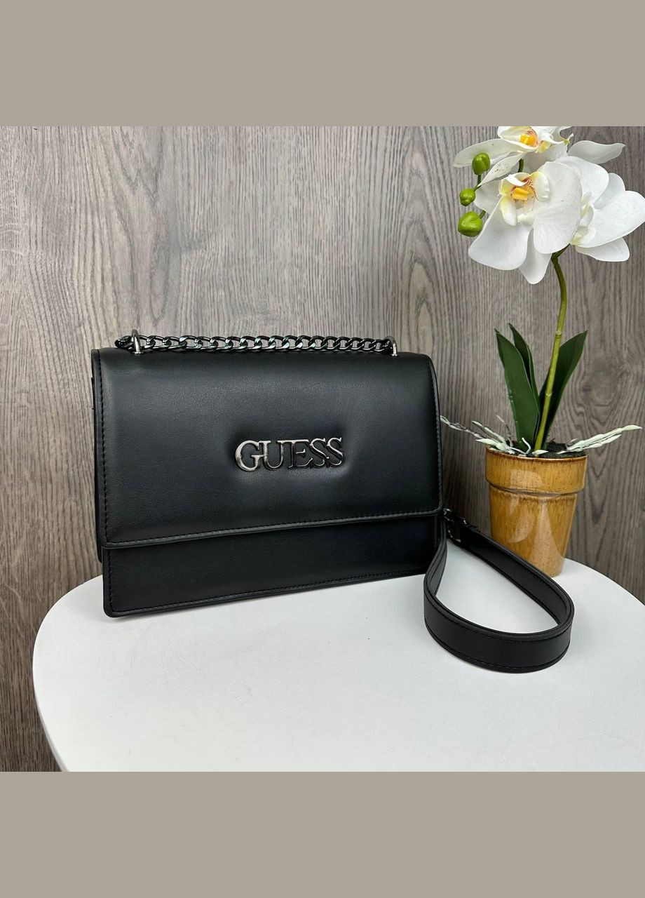 Клатч женский на плечо из экокожи с металлической фурнитурой черный (sku_1433) No Brand (330576614)