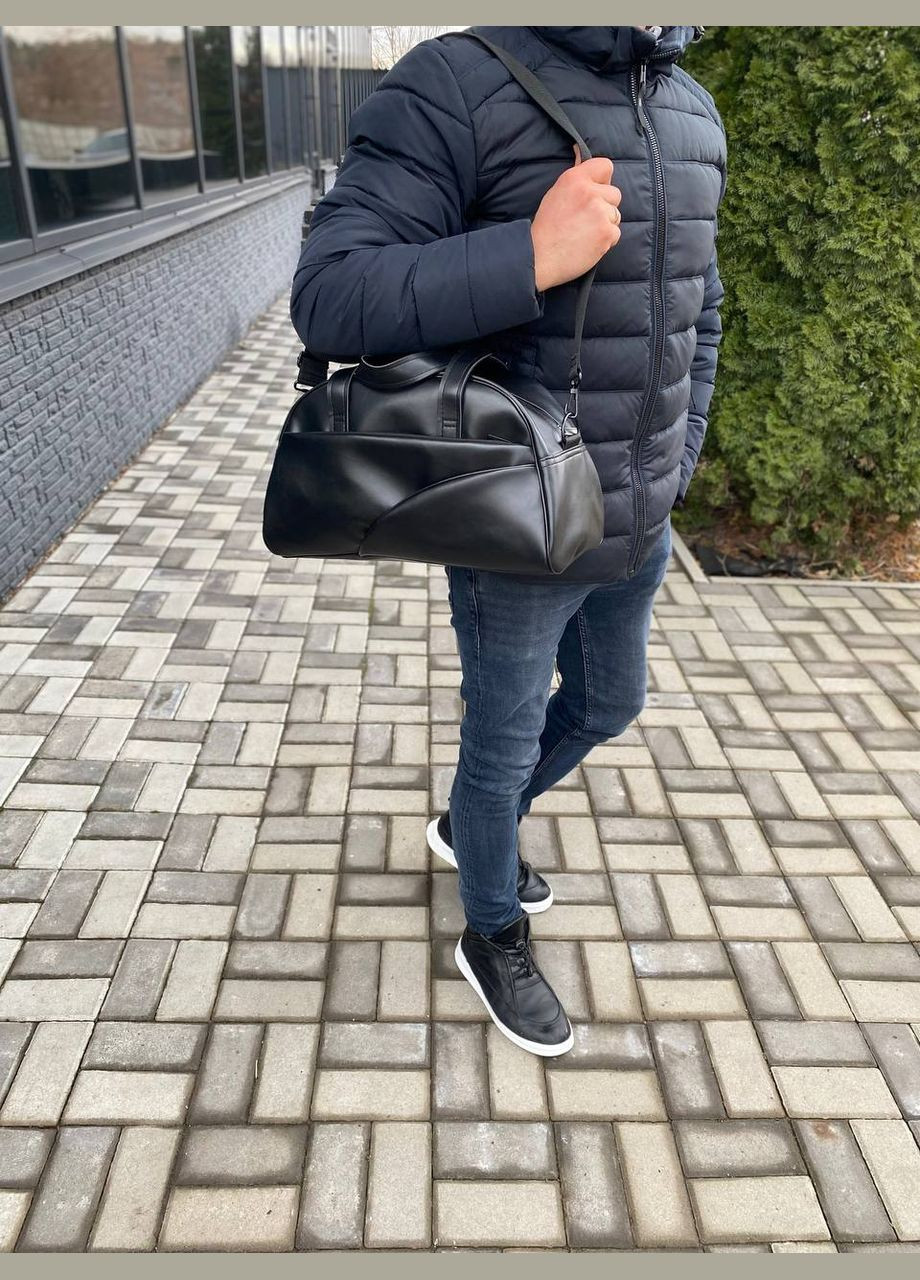 Чорна спортивна сумка через плече дорожня універсальна Street Ft No Brand (316295719)