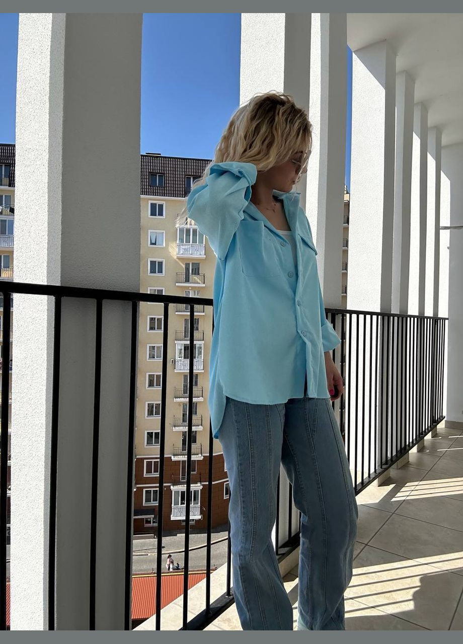 Жіноча oversize сорочка з мікровельвету з майкою в подарунок Vakko (338370334)