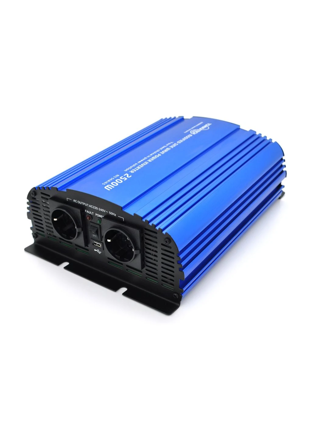 Інвертор напруги MS-2500, 12V/220V, 2500W з апроксимованою синусоїдою, 2Shuko, USB, 2*клемні дроти, 10 запобіжників, Q2 TommaTech (314779016)
