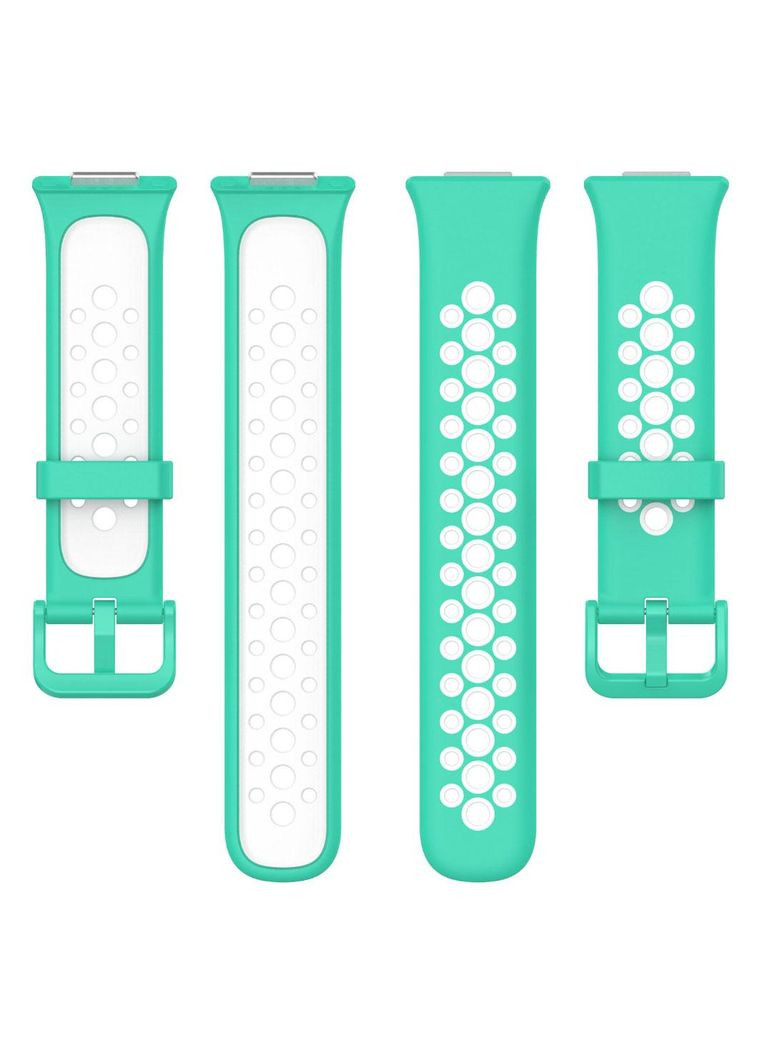 Силиконовый ремешок Perfor Classic для смарт-часов Huawei Watch Fit 2 - Mint&White Primolux (333719941)