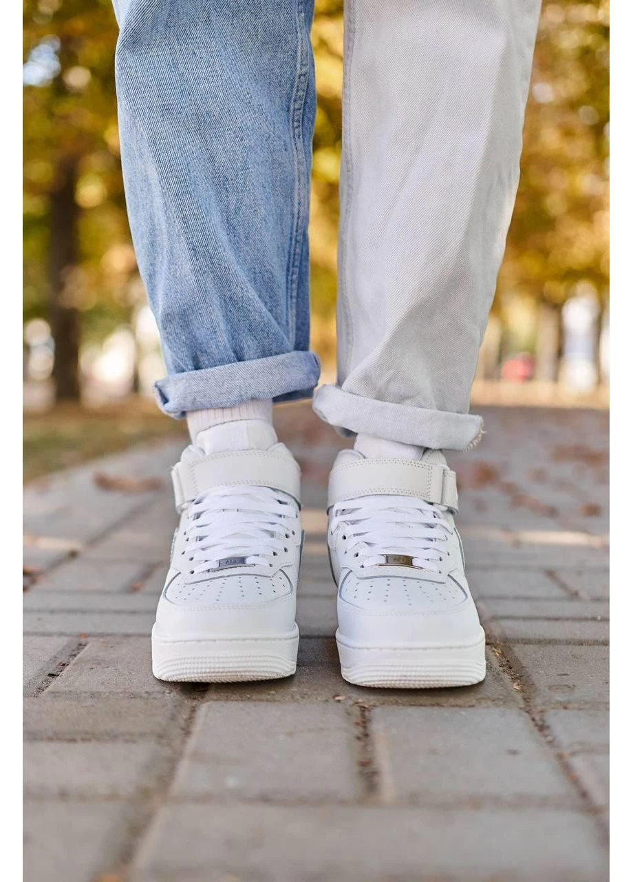 Цветные демисезонные кроссовки air force mid winter white Nike 8677