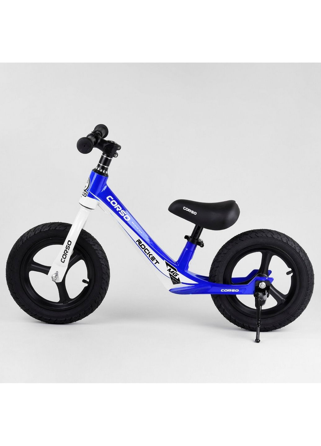 Велобіг дитячий 12'', з надувними колесами, магнієвою рамою та магнієвими дисками, підніжка 79х15х46 см Corso (289461263)