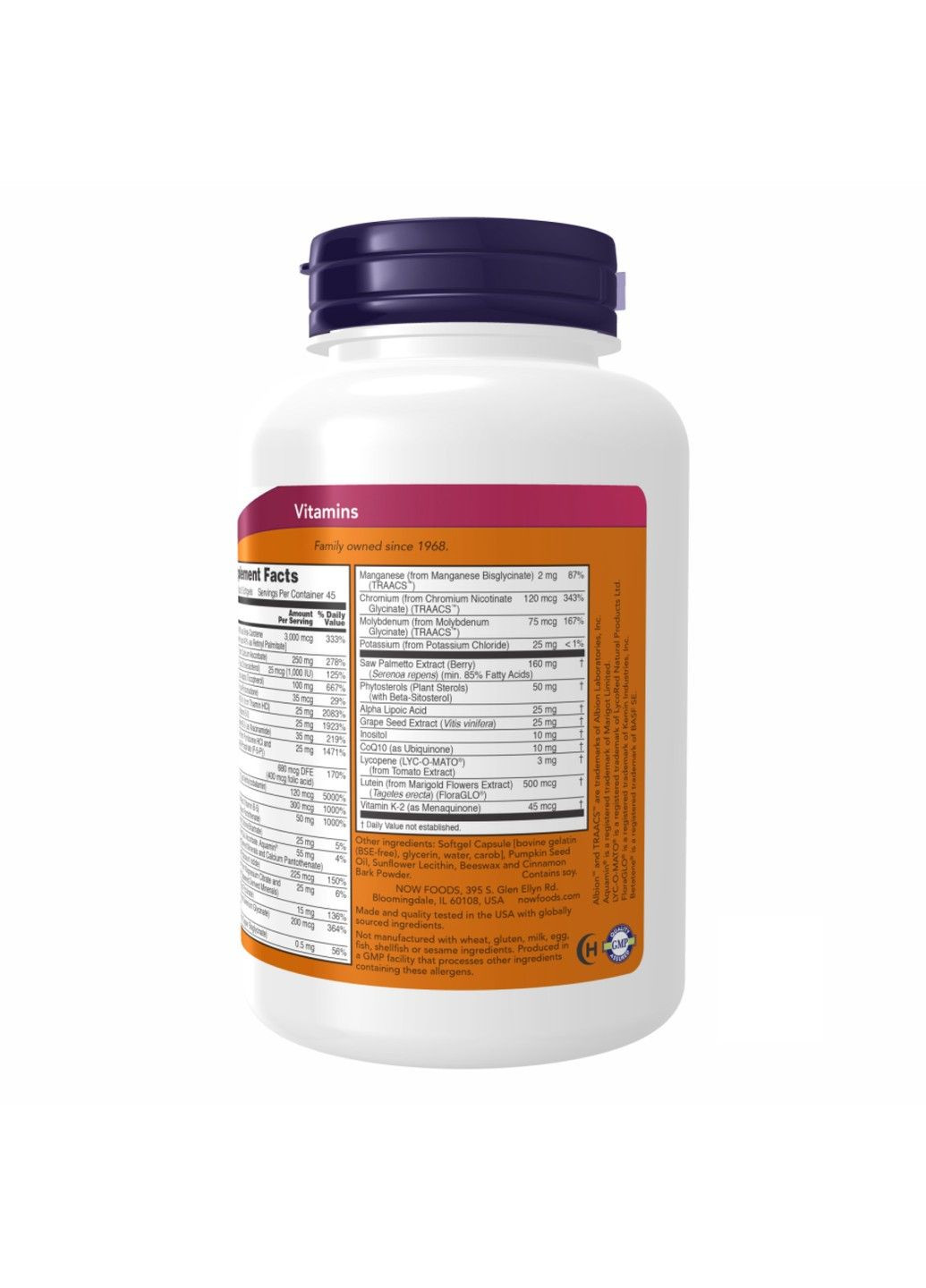 ADAM™, превосходные мультивитамины для мужчин, 180 капсул Now Foods (353378734)