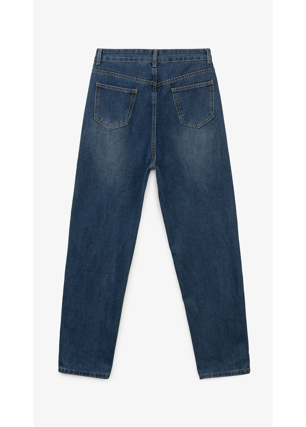 Джинсы однотонные женские 1908 Синий shop (2000999193224) Mom Fit No Brand - (362746432)