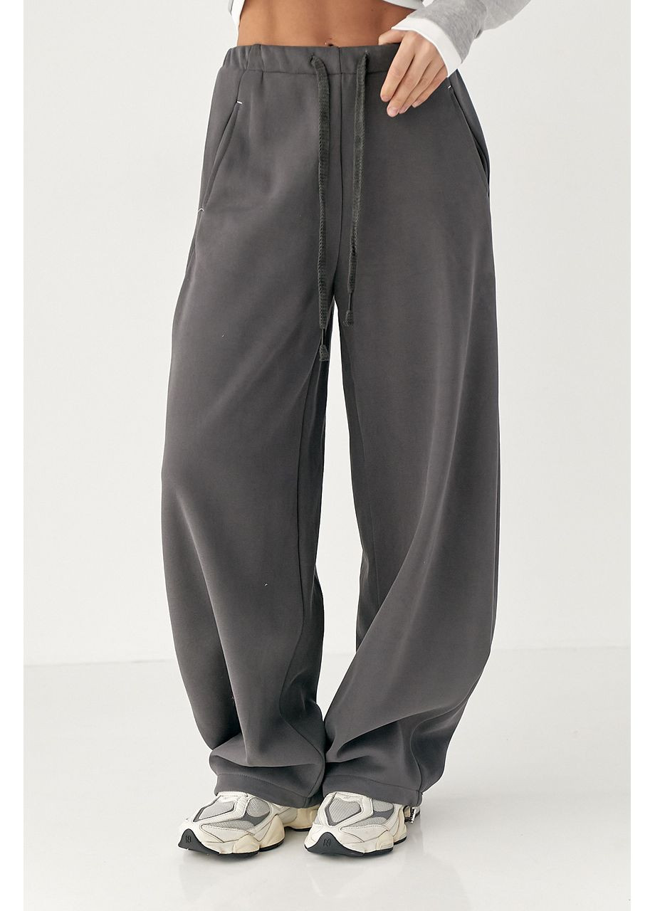 Теплі спортивні штани вільного фасону Lurex (371334071)