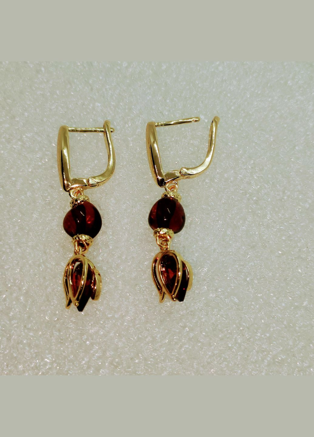 Сережки 3154 з натурального бурштину MINOV (315780007)