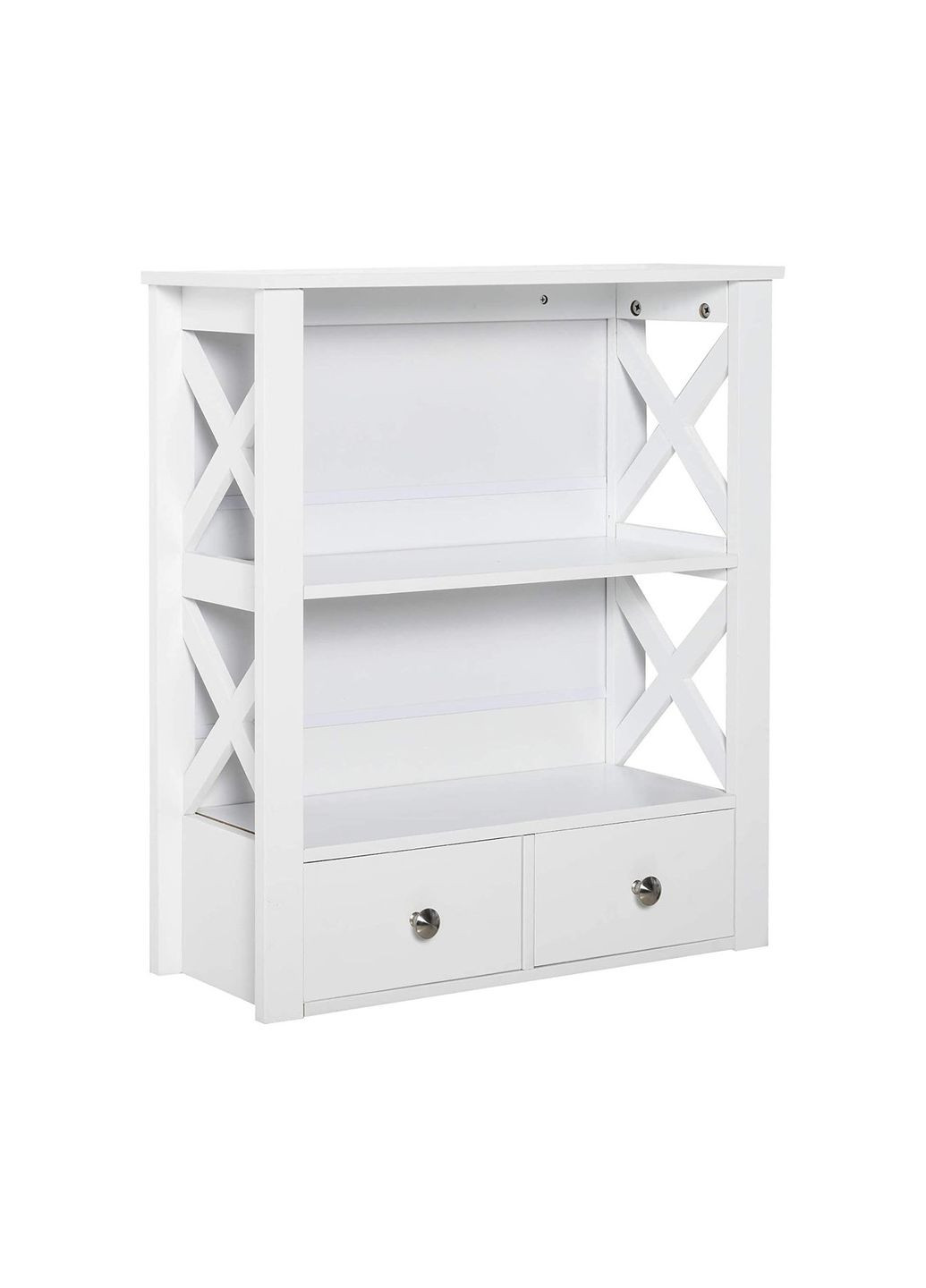 Полка над унитазом из дерева Фресно зефир (ПУТ-001720) No Brand (328293357)